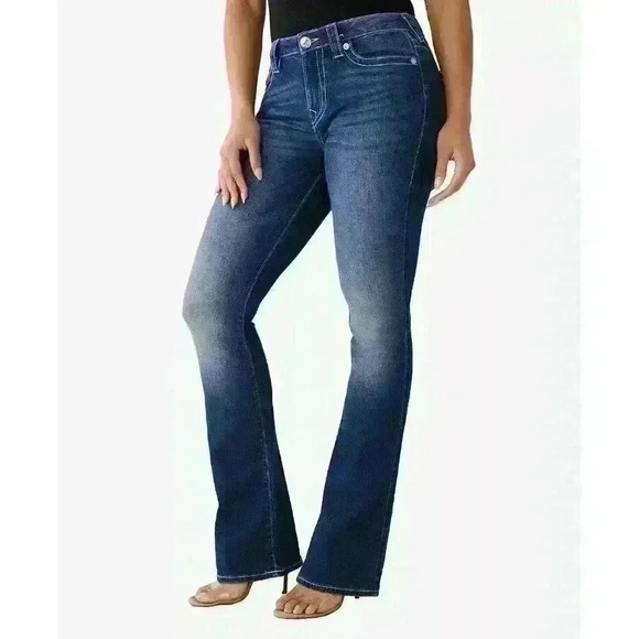 NEW! True Religion Women's 25 Becca Mid Rise Bootcut Jean NWT $159 - Picture 3 of 3